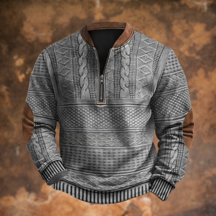 Darragh - Retro Zip-Up Sweatshirt