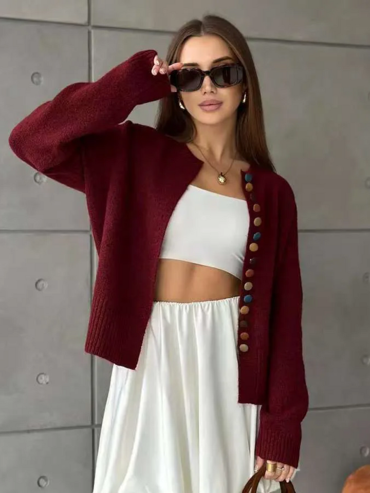 Aoife - Cardigan with Button Accents
