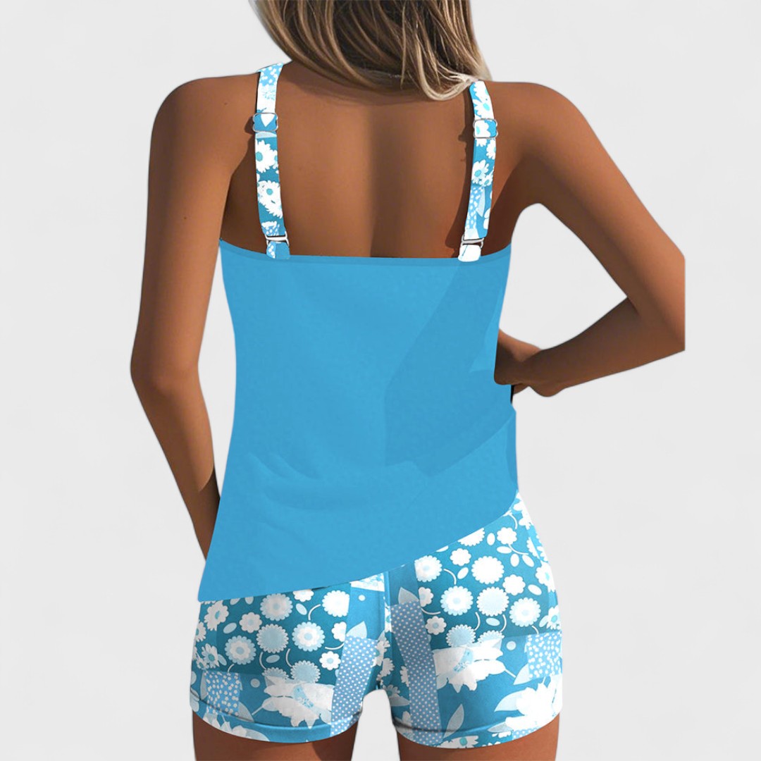 Doireann - Vibrant Geometric Print Swimsuit