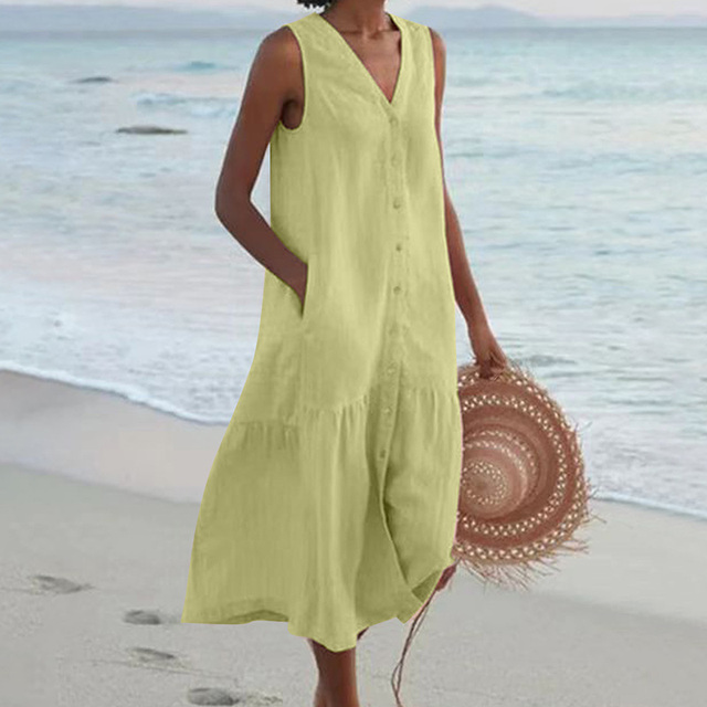 Aoibheann - Sophisticated V-Neck Dress