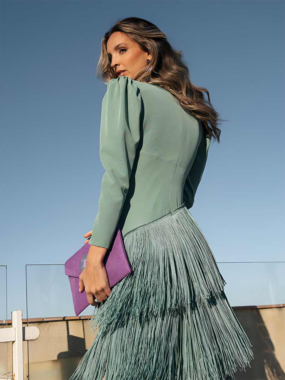 Saoirse - Flared Fringe Dress