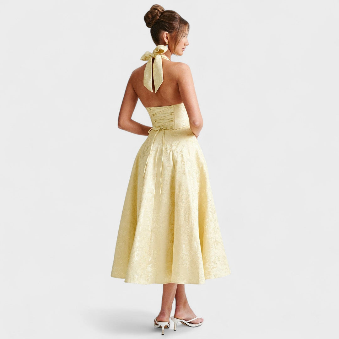Medbh - Midi Length Corset Dress