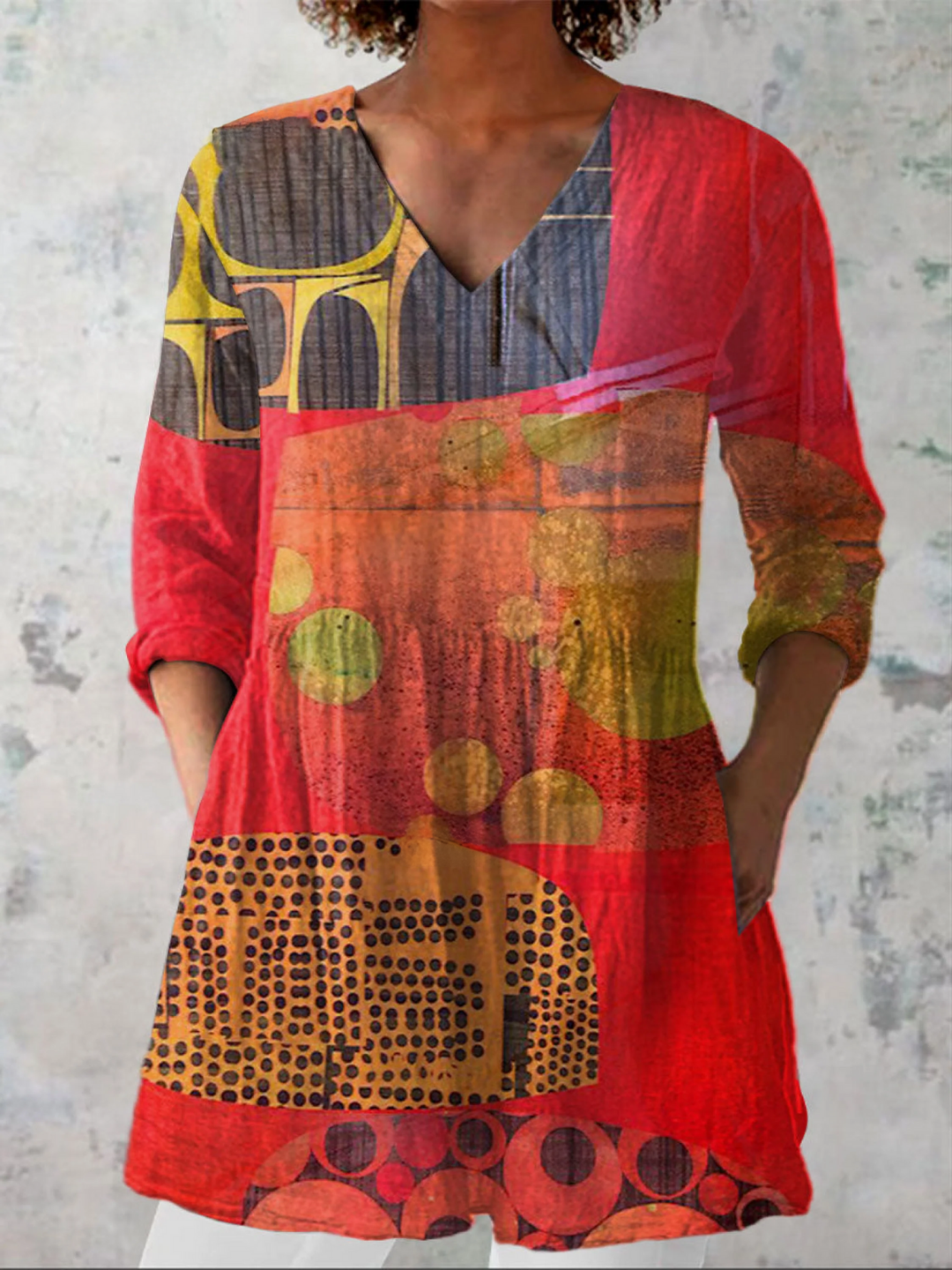 Siobhan | V-Neck Long Blouse