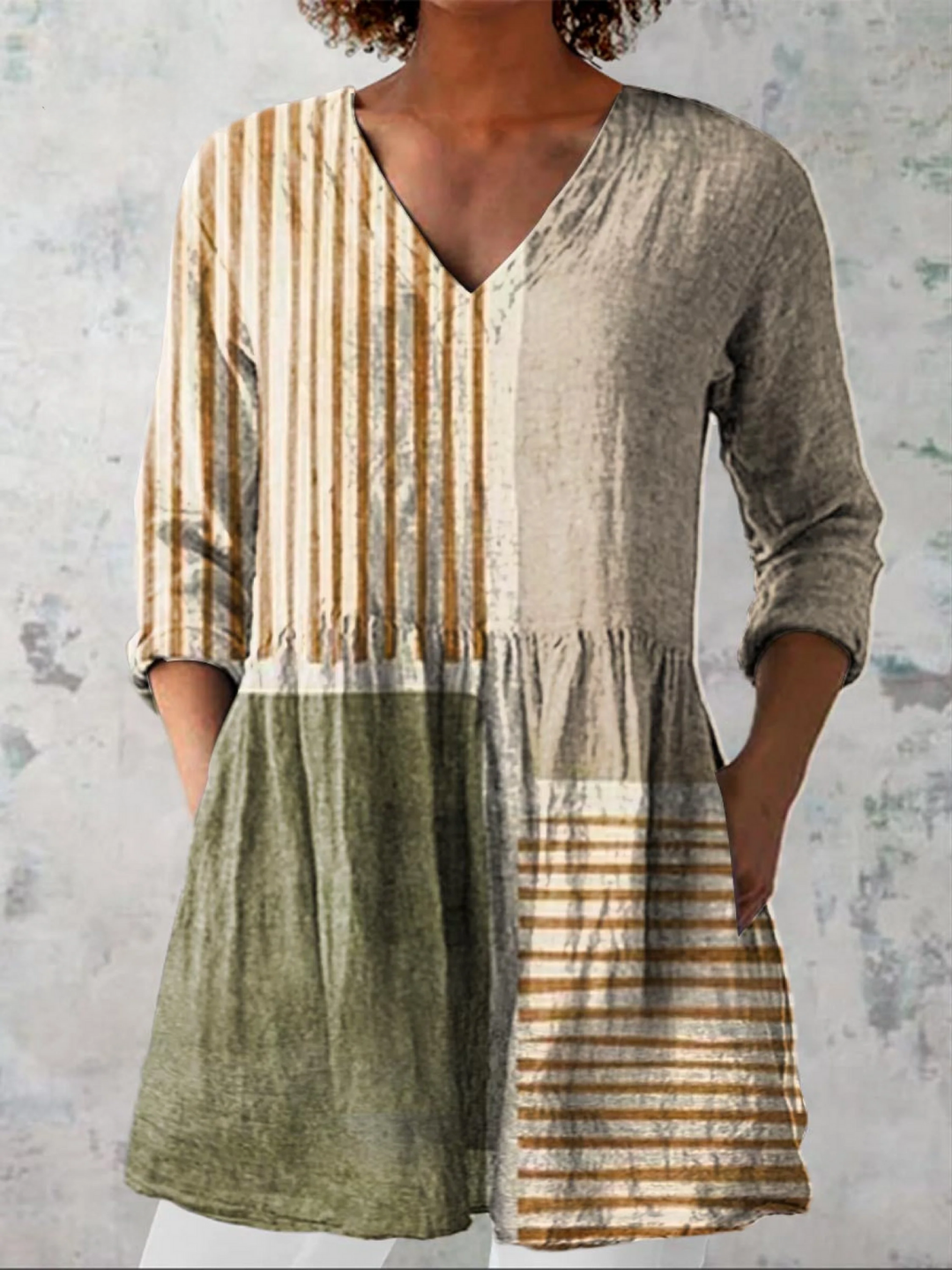 Sinead | V-Neck Long Blouse