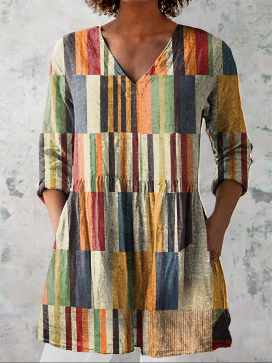Niamh | V-Neck Long Blouse