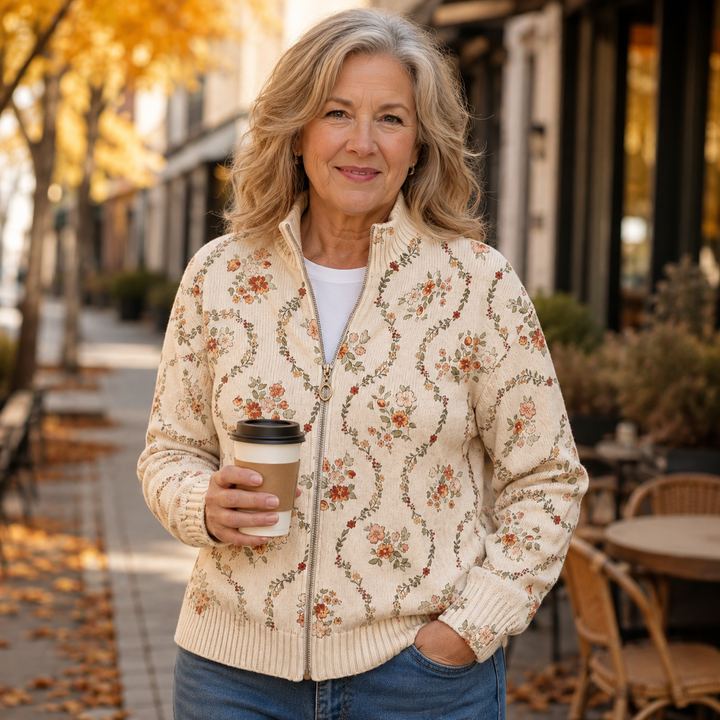 Fedelma | Floral Vine Embellished Cardigan