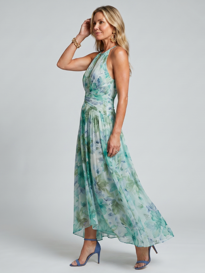 Nuala - Floral Halter Midi Dress