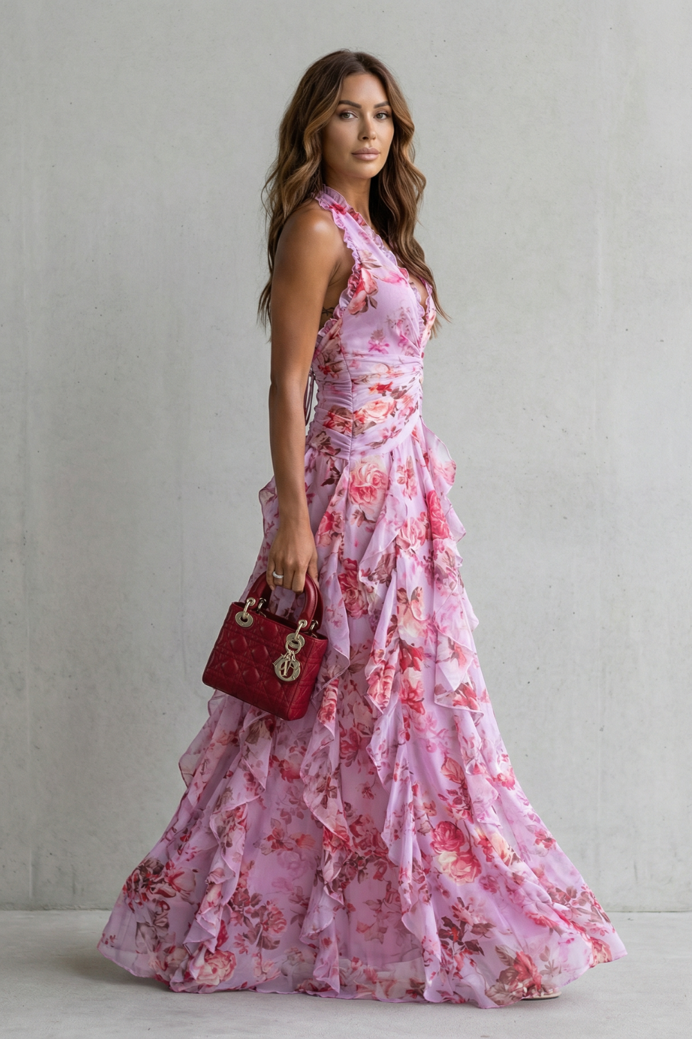 Orlaith - Halter Neck Long Dress