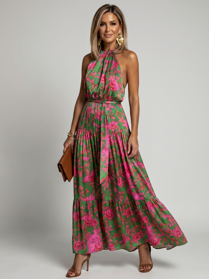 Eithne - Draped Halter Midi Dress
