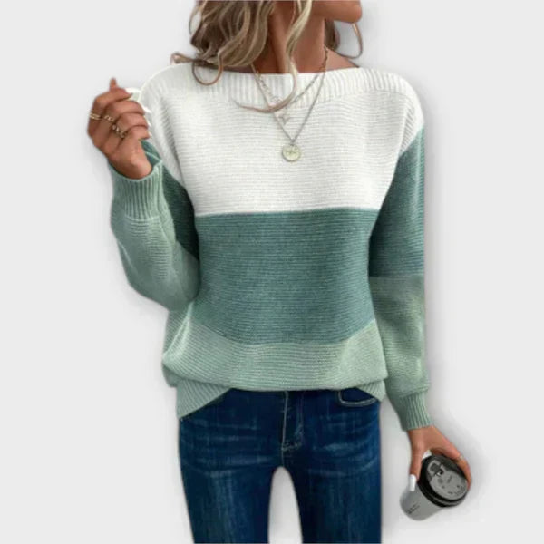 Éilis - Stylish Tricolour Jumper