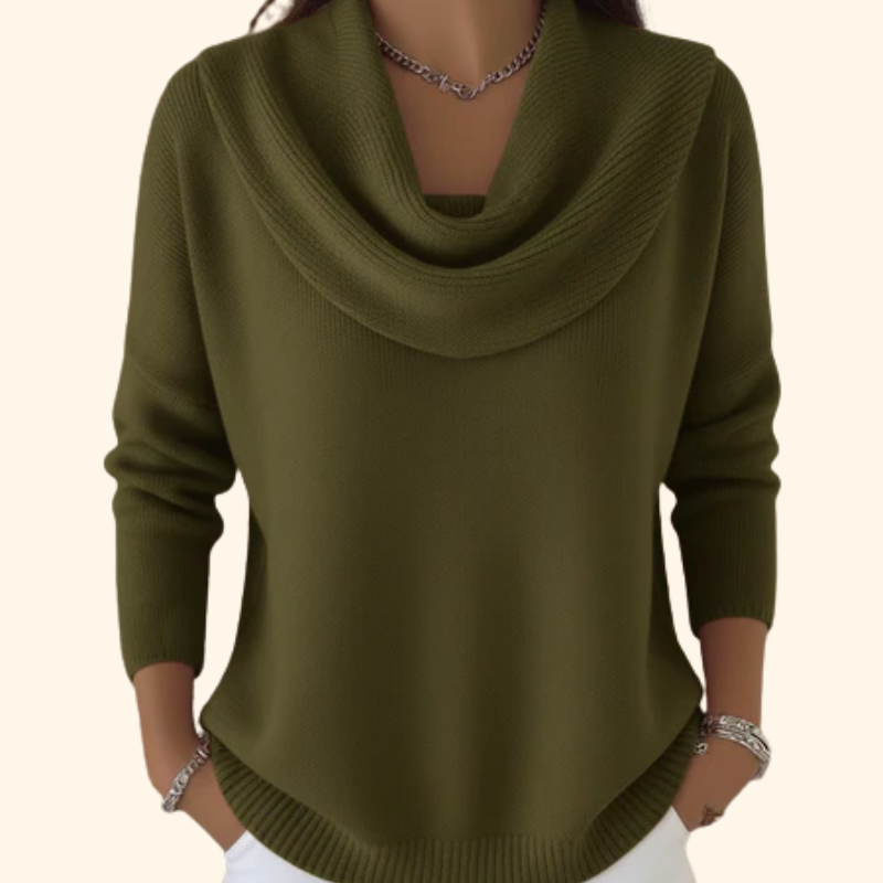 Gráinne - Elegant Draped Jumper