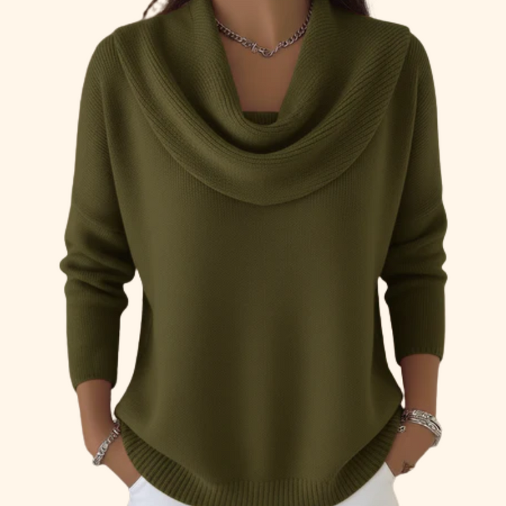 Gráinne - Elegant Draped Jumper
