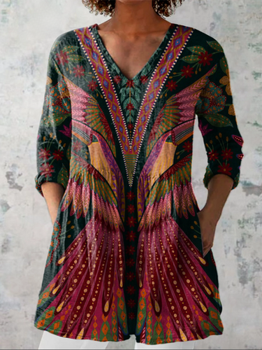 Eabha | V-Neck Long Blouse