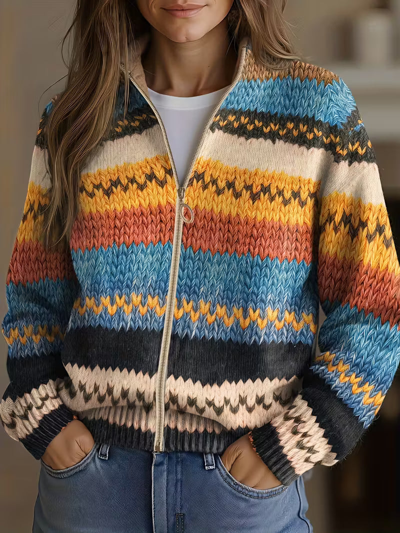 Réiltín | Chevron Stripe Cardigan