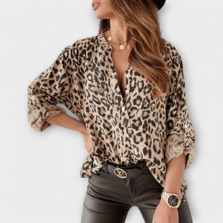 Saoirse - Leopard-Patterned Blouse