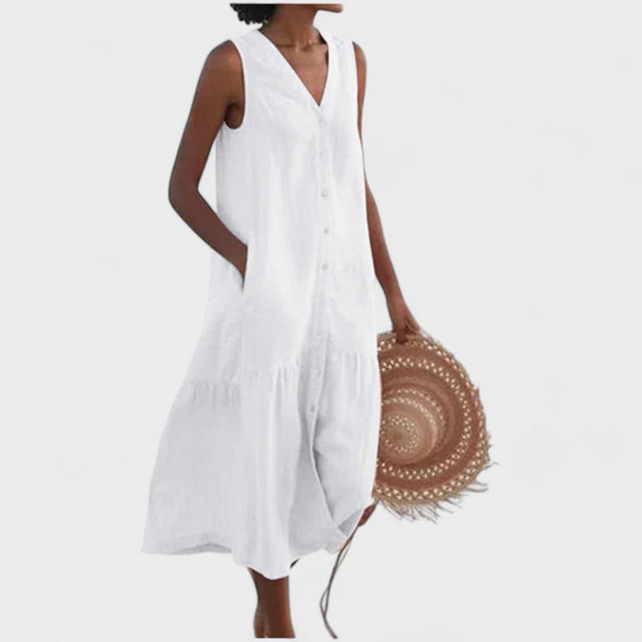 Aoibheann - Sophisticated V-Neck Dress