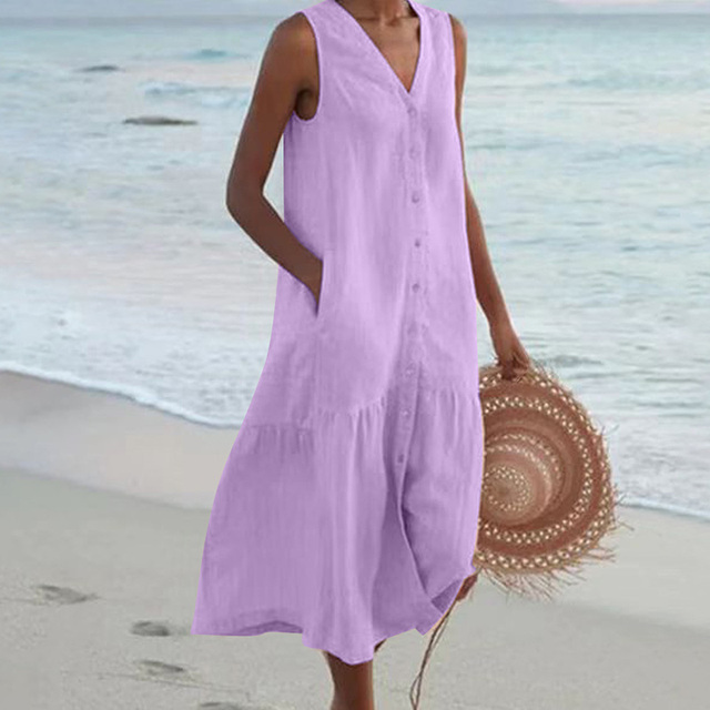 Aoibheann - Sophisticated V-Neck Dress