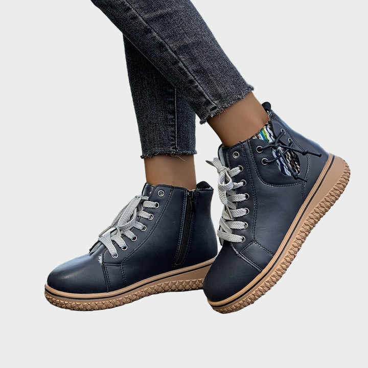 Saoirse - Black Athletic Ankle Boots