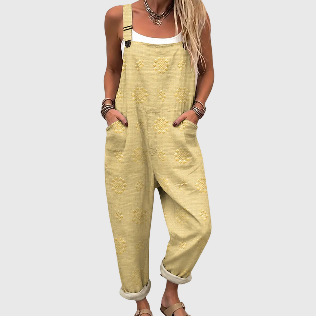 Soft Yellow Dungarees with Relaxed Fit