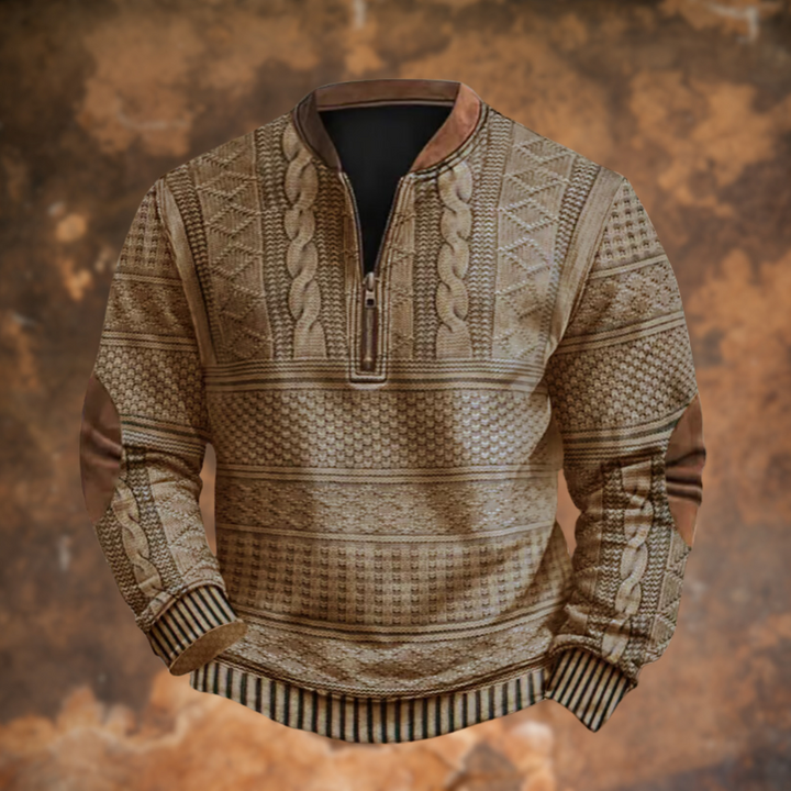 Darragh - Retro Zip-Up Sweatshirt