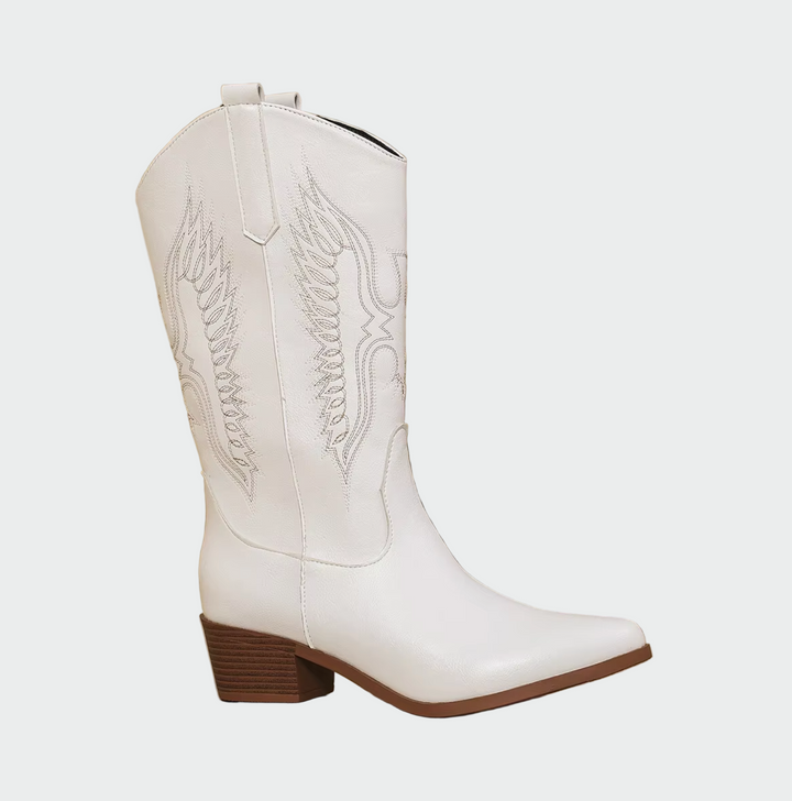 Gobnait - Embroidered Western-Style Boots