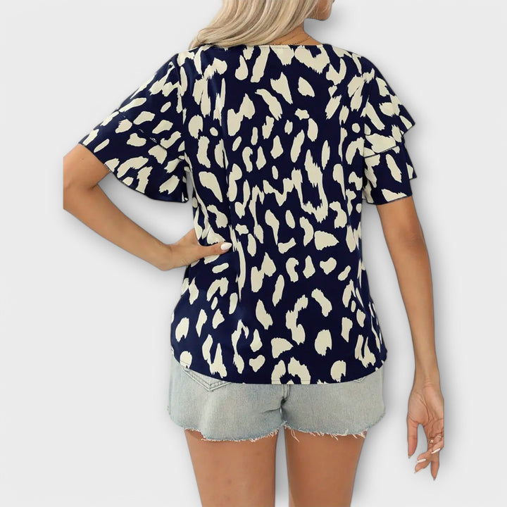 Méabh - Leopard Print Neckline Top