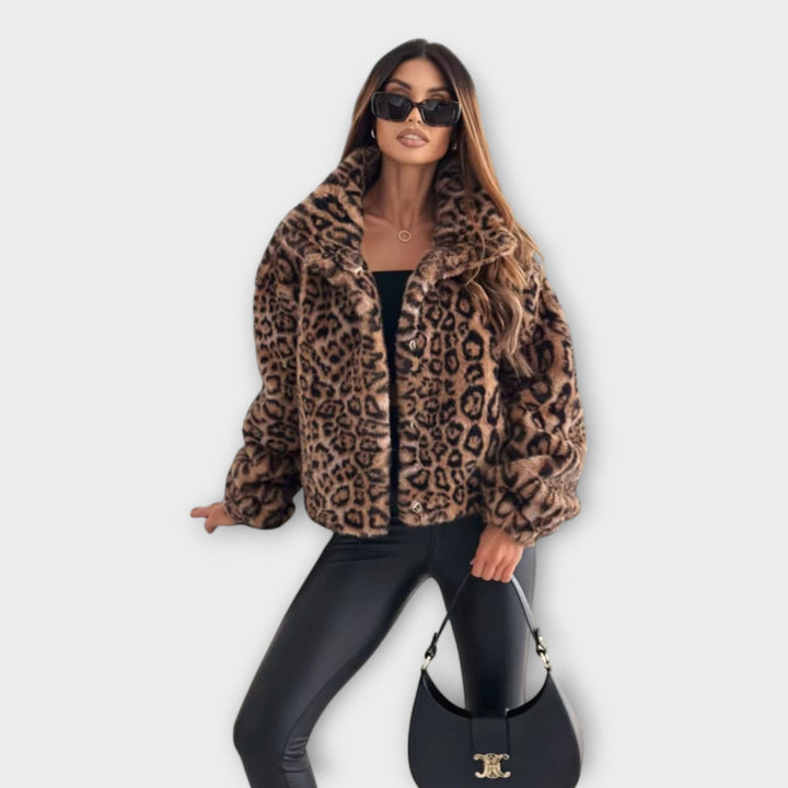 Apolline - Chic Leopard Print Jacket