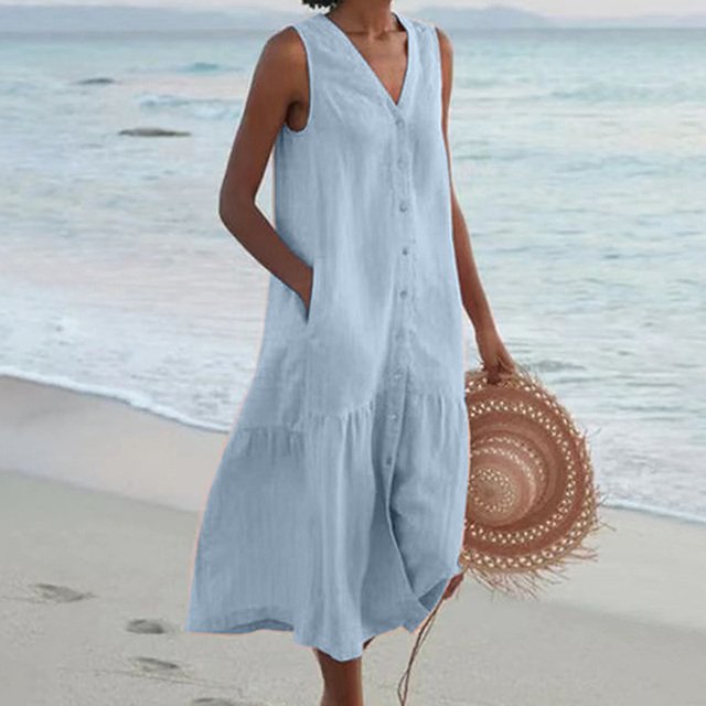 Aoibheann - Sophisticated V-Neck Dress