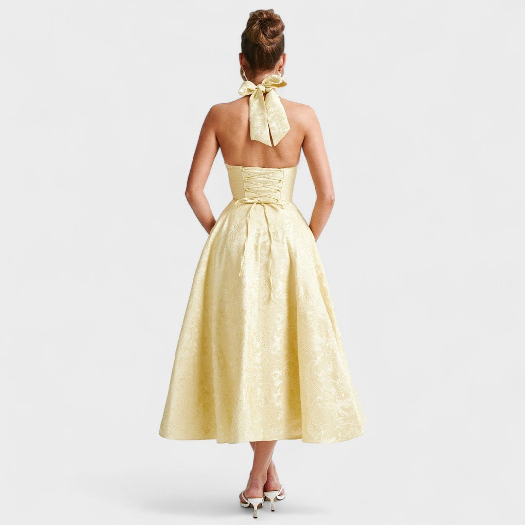 Medbh - Midi Length Corset Dress