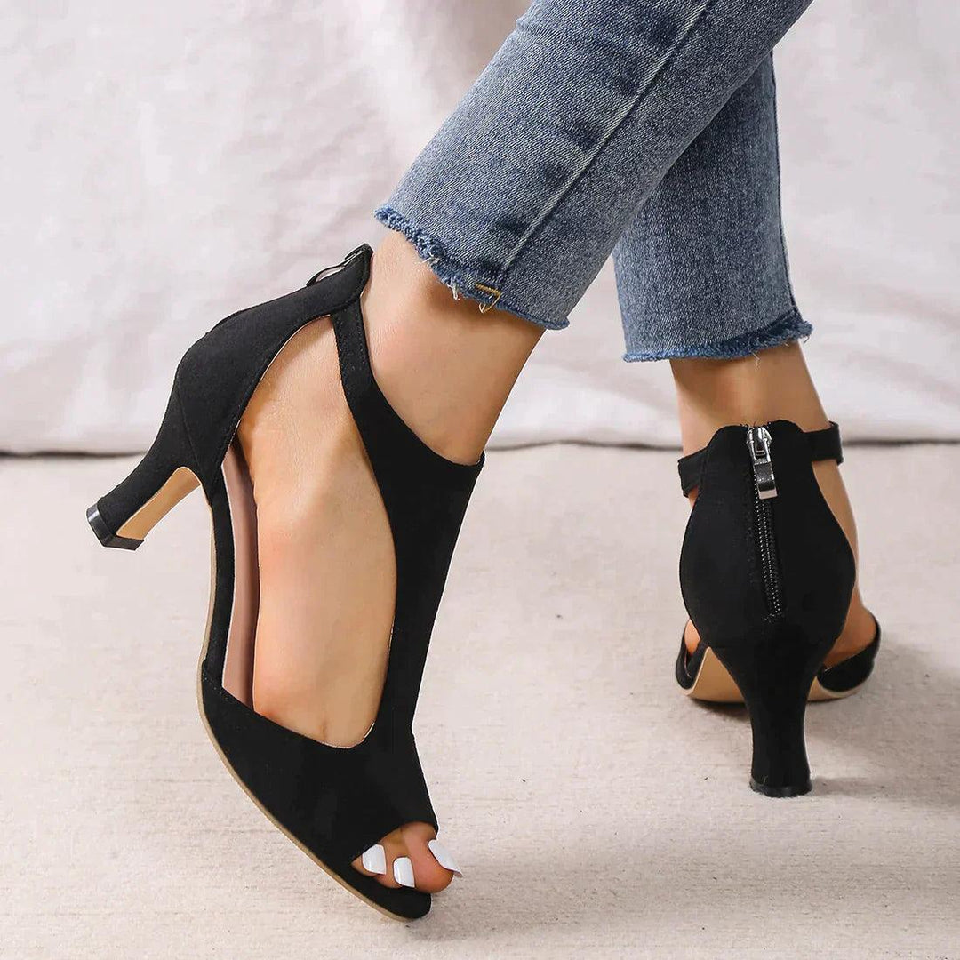 Aisling - Strappy Open-Toe Heeled Sandals