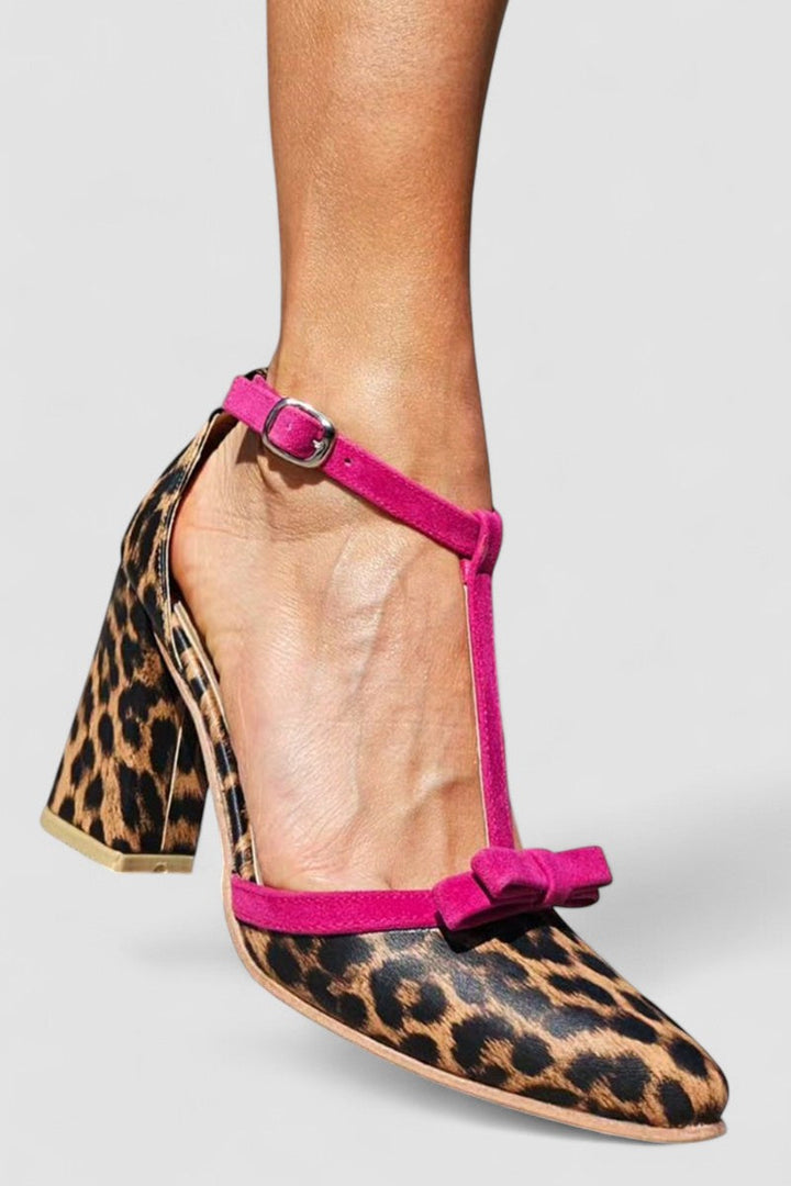 Sadhbh - Vibrant Leopard Print Sandals