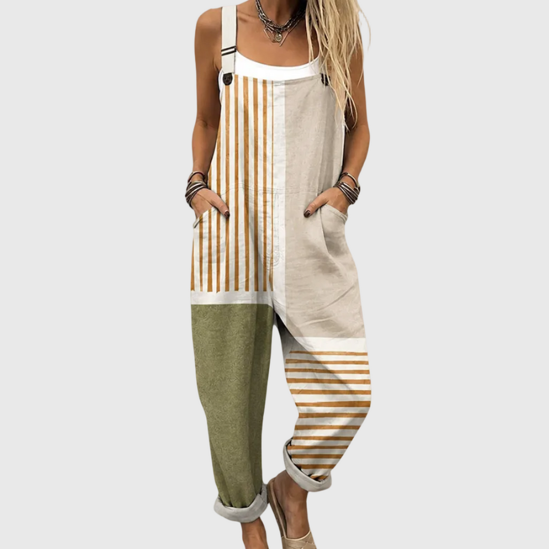 Khaki Stripe Dungarees