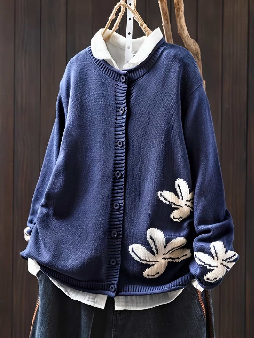 Sadhbh - Blue Floral Cardigan
