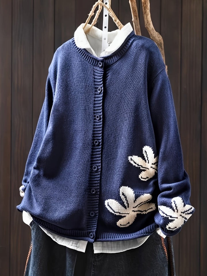 Sadhbh - Blue Floral Cardigan