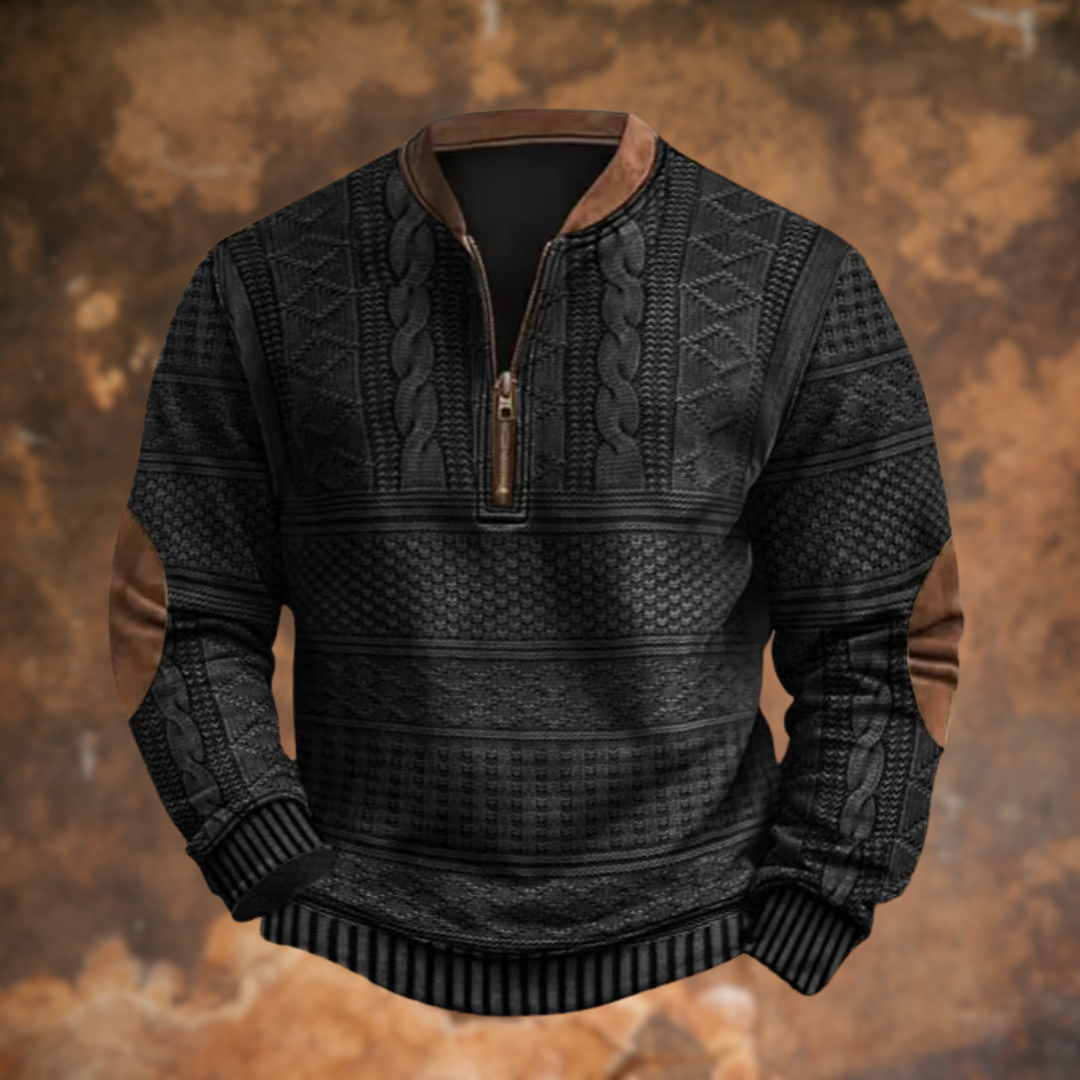 Darragh - Retro Zip-Up Sweatshirt