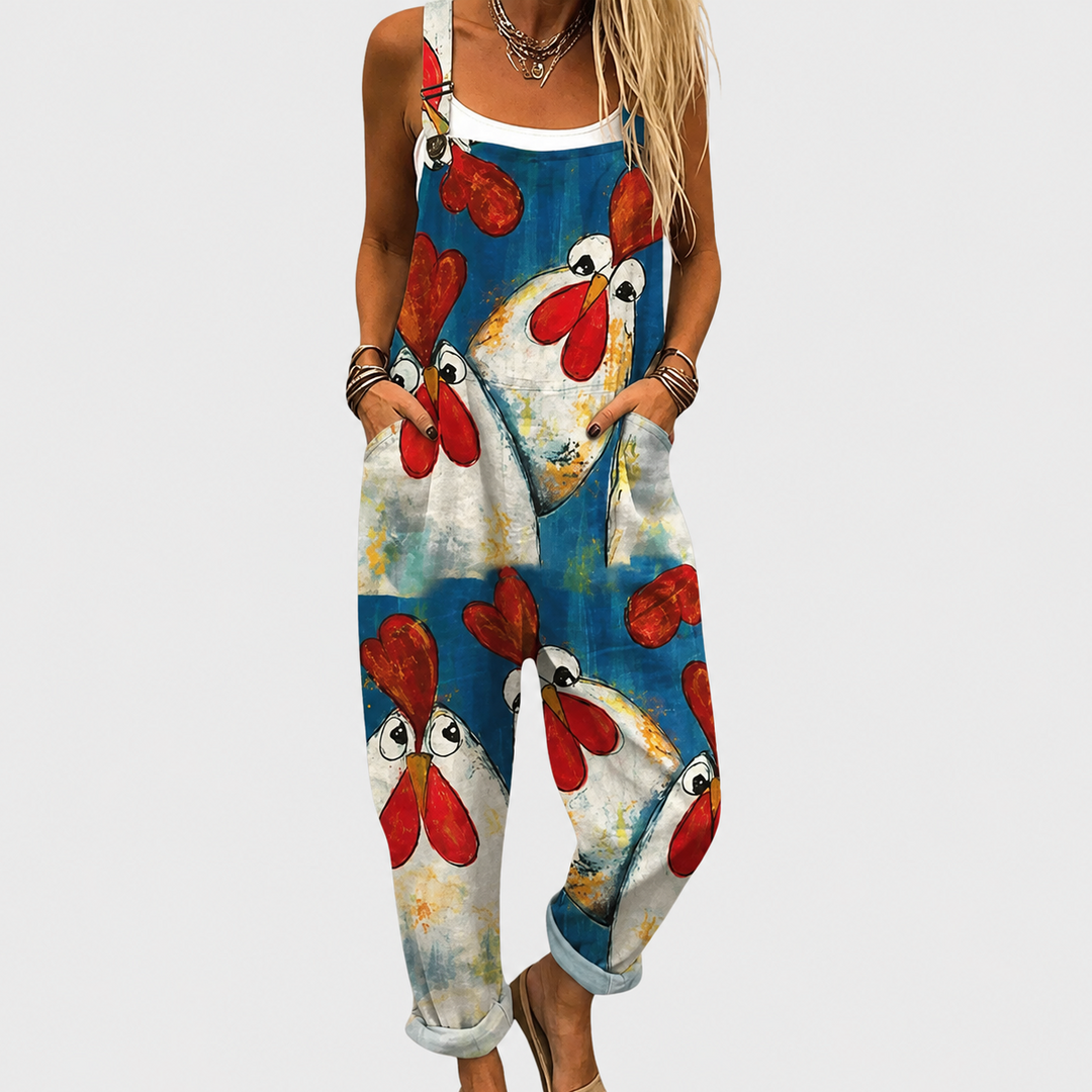 Blue Print Dungarees