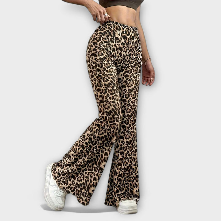 Sinéad - Leopard Print Bootcut Trousers