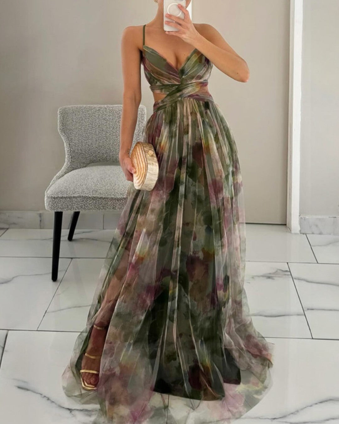 Muirne - Floral Print Maxi Dress