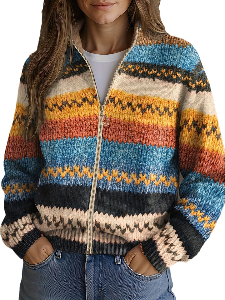 Réiltín | Chevron Stripe Cardigan