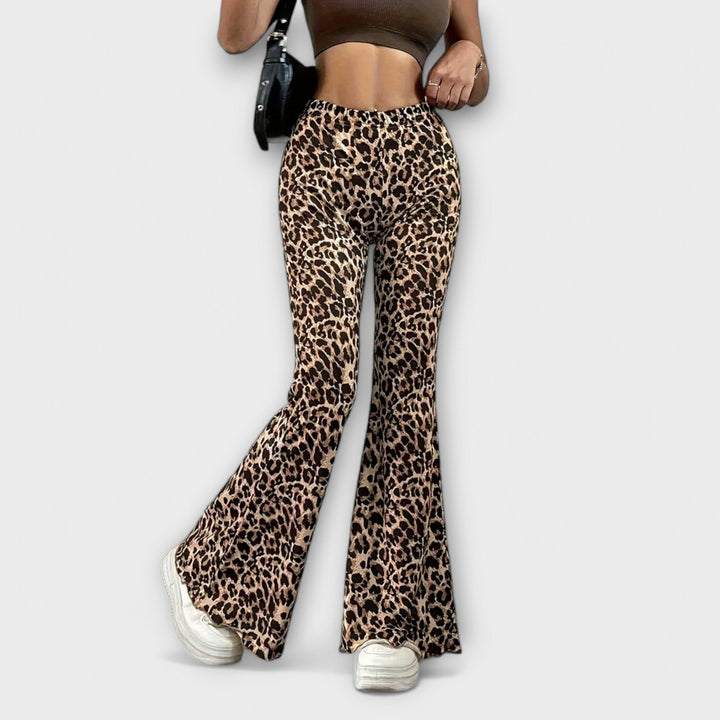 Sinéad - Leopard Print Bootcut Trousers