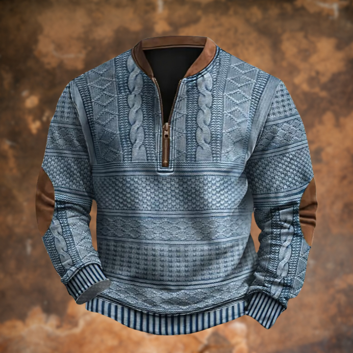 Darragh - Retro Zip-Up Sweatshirt