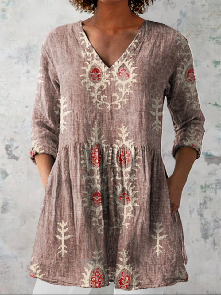 Roisin | V-Neck Long Blouse