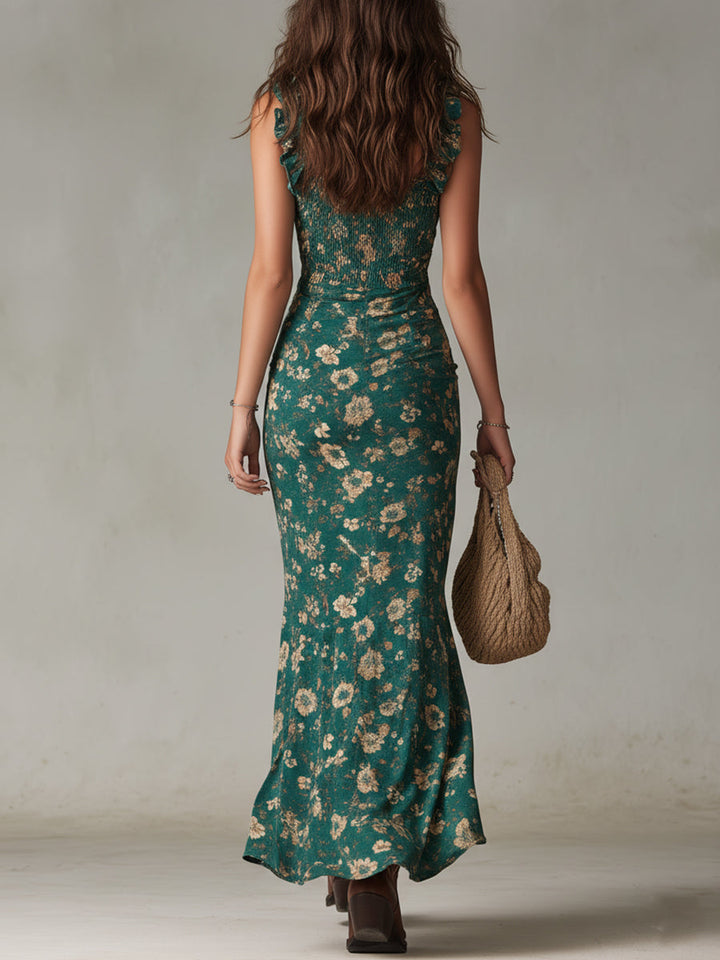 Roisin - Bohemian Maxi Dress with Puff Sleeves