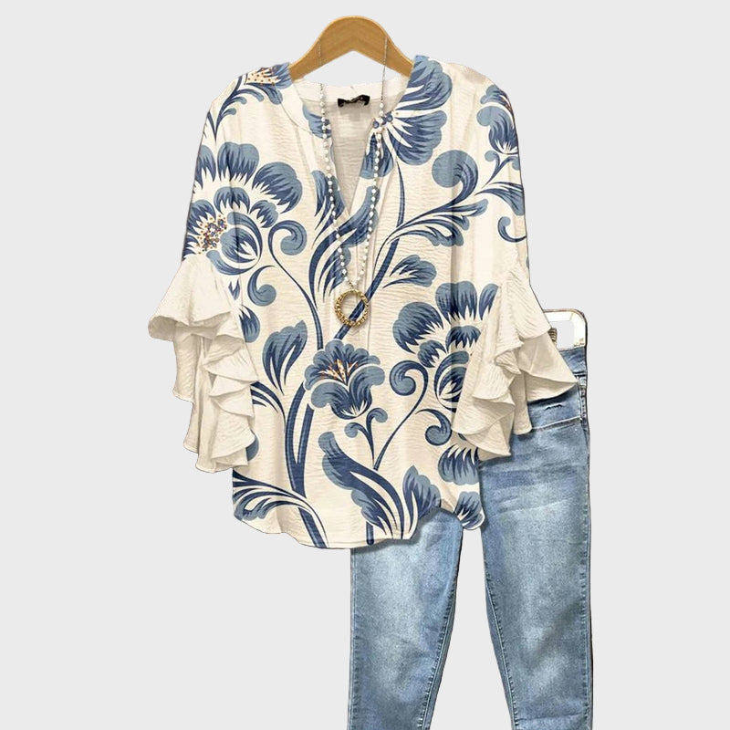 Caoimhe - Graceful Floral Top