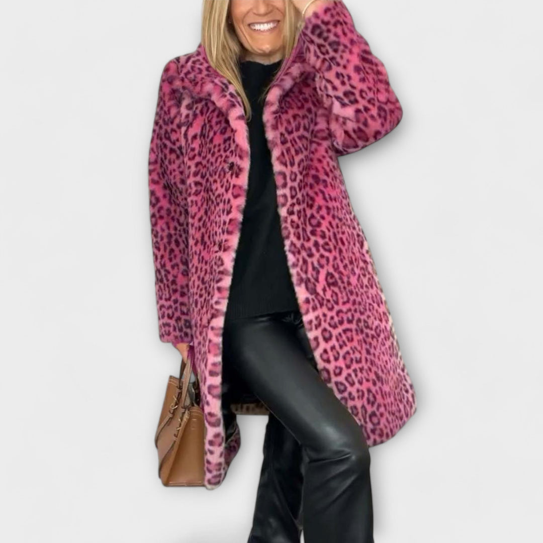 Maëva - Chic Leopard Print Coat