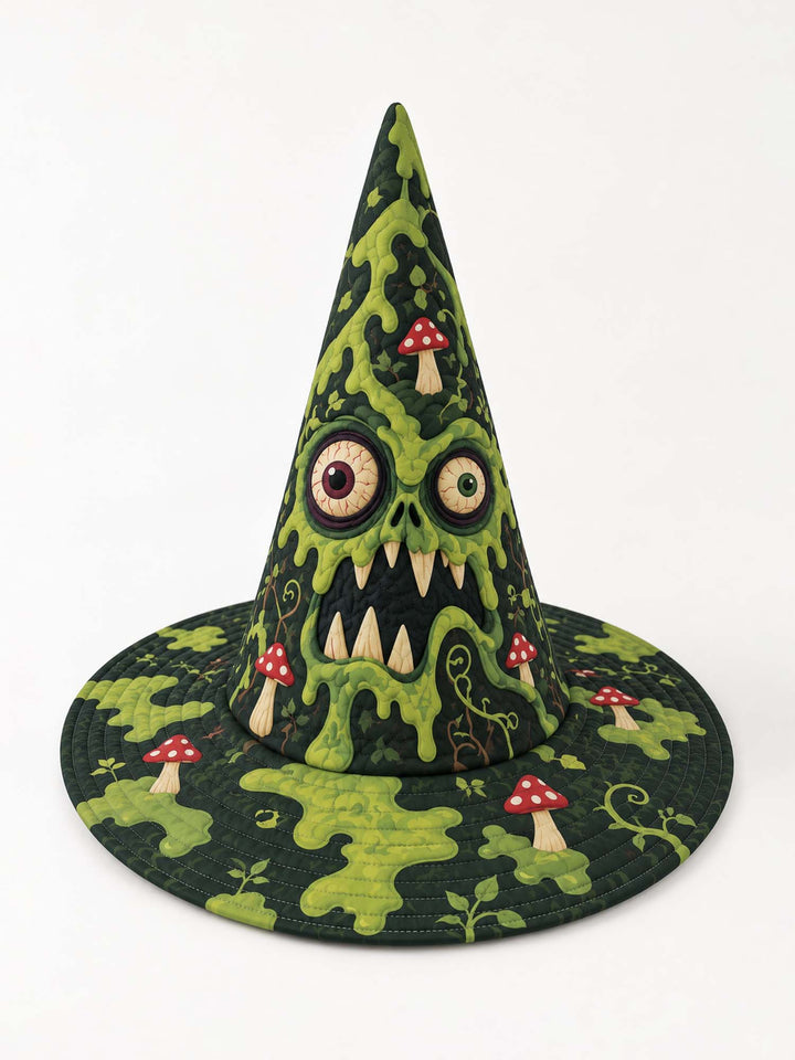 Slime Mushroom Monster Gothic Handcrafted Quilted Witch Hat