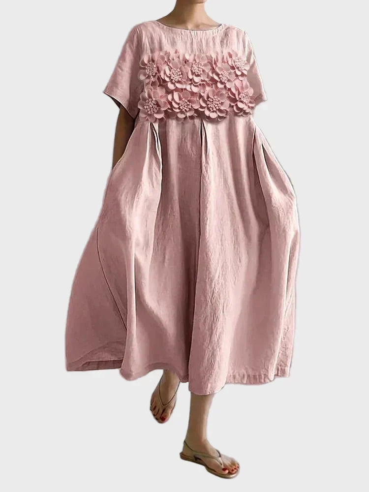 Tara - Midi Dress with Floral Print