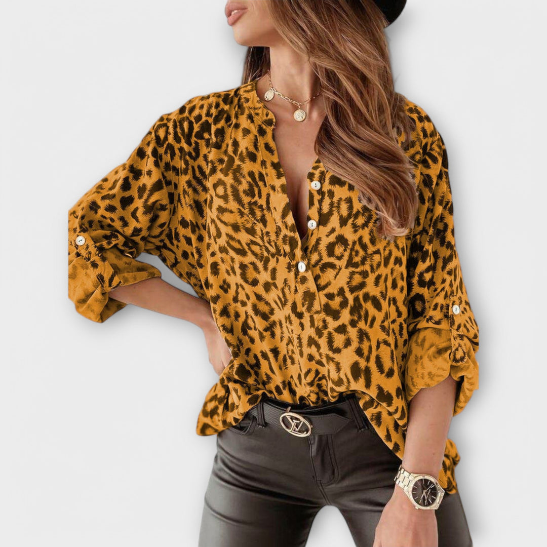 Saoirse - Leopard-Patterned Blouse