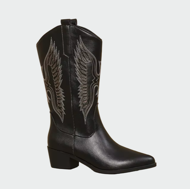 Gobnait - Embroidered Western-Style Boots