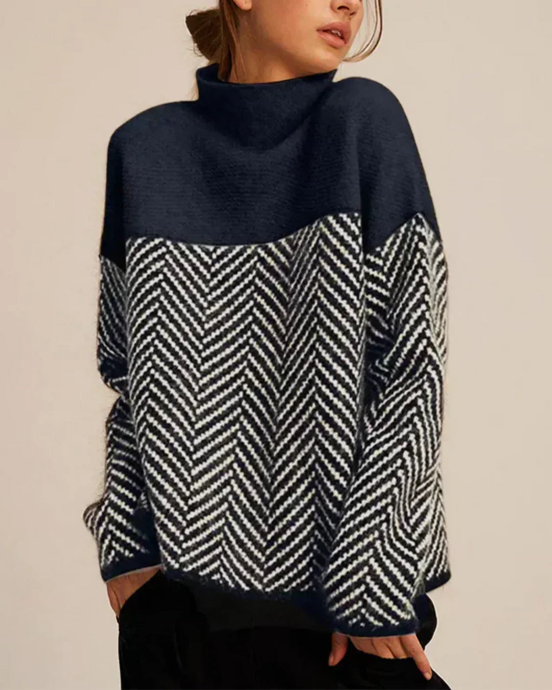 Caitlín | Stand-Up Collar Jumper